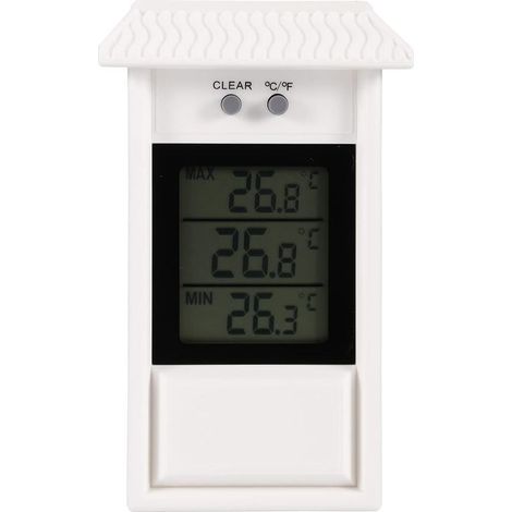 blancthermomètre numérique Maxima Minima,30.1053,résistant aux intempéries,utilisable à l'intérieur ou à l'extérieur, (1/5)