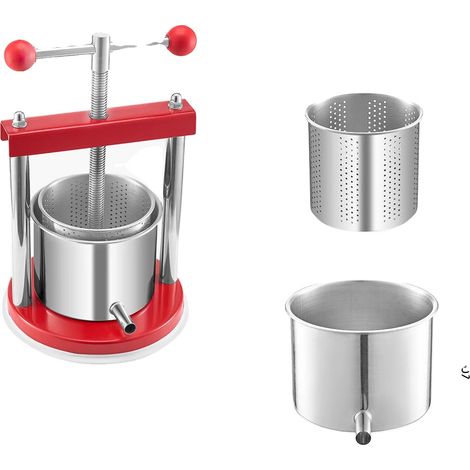 Prensa para vino de frutas, extracción eficiente del jugo, diseño fácil de usar, 1,65 L (1/2)