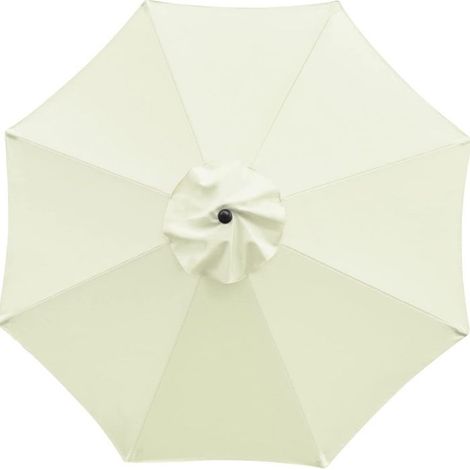Toile de rechange pour parasol de jardin de 3 mètres, compatible avec les parasols à 8 baleines, toile de rechange (blanc cassé, 3 mètres/8 baleines). (1/3)