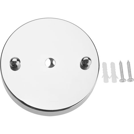 Plafonnier Rond Métal 10CM Trou Central 10MM Pour Suspension Luminaire DIY Chrome (1/5)