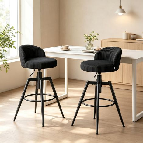 Tabourets de bar modernes, tabourets de bar avec repose-pieds stable, tabourets hauts pour salle à manger (uniquement avec 2 tabourets de bar) (1/5)
