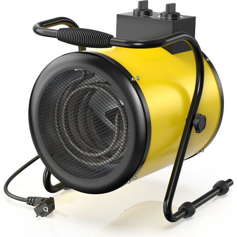 Chauffage Soufflant Professionnel 3kW - Radiateur Industriel, Thermostat & Angle Réglable pour Chantier - DAHTEC (1/5)