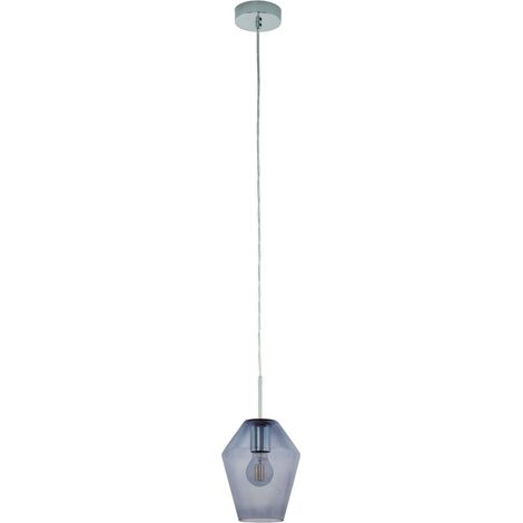 Lampada a sospensione Eglo Murmillo 1 x E27 Cromo con Vetro Fumé (1/4)