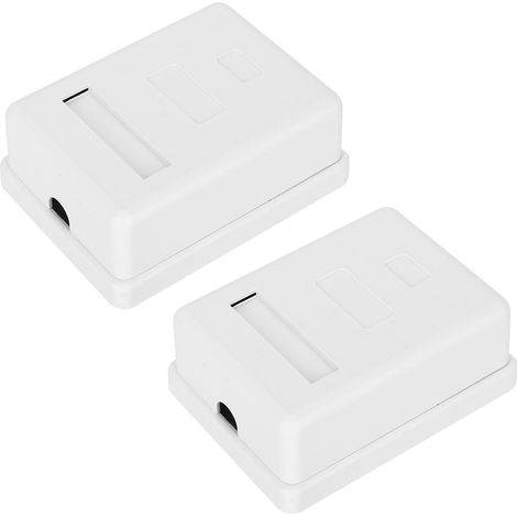 Boîte de jonction de bureau à montage en surface, 2 connecteurs RJ45-8P8C CAT6 à port unique (1/5)