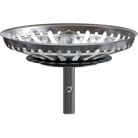 UlisemPanier pour Bonde d'Évier de Cuisine 80 mm - Crépine Universelle Acier Inoxydable, Bouchon Panier Pop-Up, Épingles 32 mm (1/4)