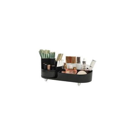 1 boîte de rangement cosmétique - boîte de rangement rotative combinée (noir mystérieux) boîte vierge (1/5)