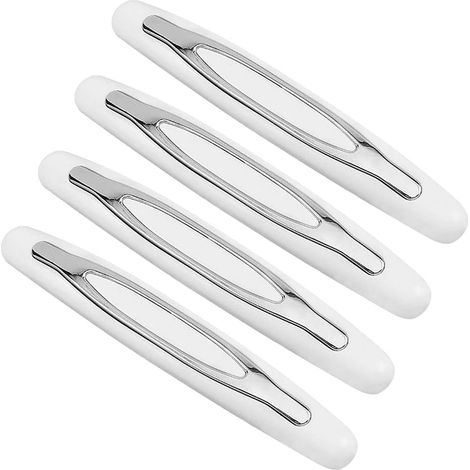 Lot de 4 protections de bord de portière de voiture, bandes de pare-chocs absorbant les chocs, protection anti-impact et anti-rayures pour portières de voiture (blanc)