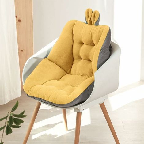 Coussin ergonomique anti-escarres pour siège bureau/voiture – 45 x 45 cm, jaune, soulage les maux de dos et le coccyx (1/5)