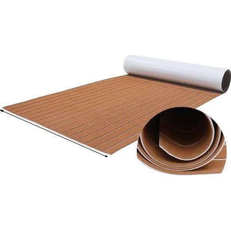 Tapis de sol pour bateau, résistant à l'eau, antidérapant, Marron (1/2)