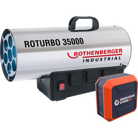 ROTHENBERGER Industrial Chauffage à air chaud ROTURBO 35000 avec Piezo incl. Haut-parleur Bluetooth - 1500000363