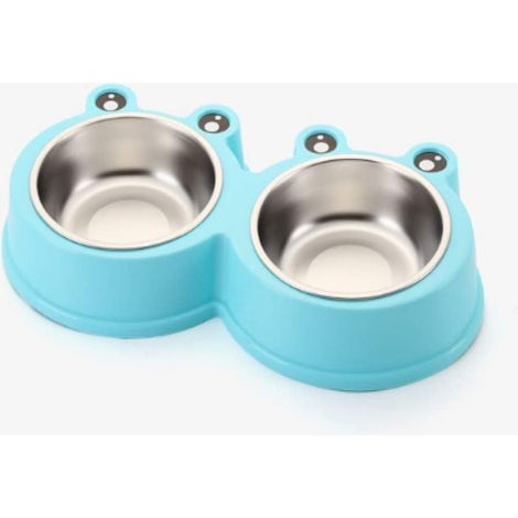 Mdog bowl pet stainless steel dog bowl cartoon cat dog bowl (1/3)