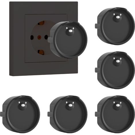 Lot de 6 cache prises F en silicone Protection décorative contre la poussière Pour la cuisine et la buanderie Protection contre les éclaboussures (1/4)