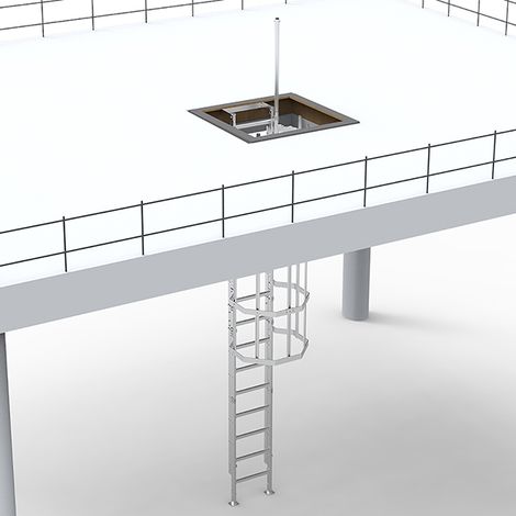 Scala a gabbia - Altezza dell'edilizia 5.00m - CS/SD/500/MR