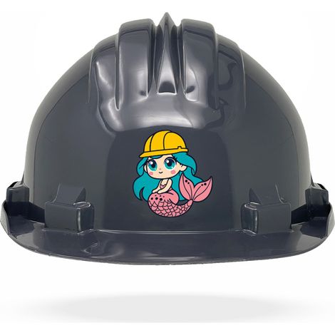 TAMS® Kinderhelm - Drehverschluss Grau Meerjungfrau