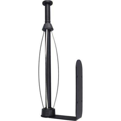 Porte-rouleau de papier essuie-tout avec système d'amortissement, adhésif et fixation par perçage, pour cuisine et salle de bain.