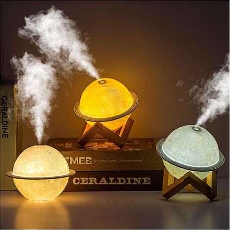 YMYNY Moon Luftbefeuchter Aroma Diffusor Aromatherapie Ultraschall LED Tischlampe - (1/3)