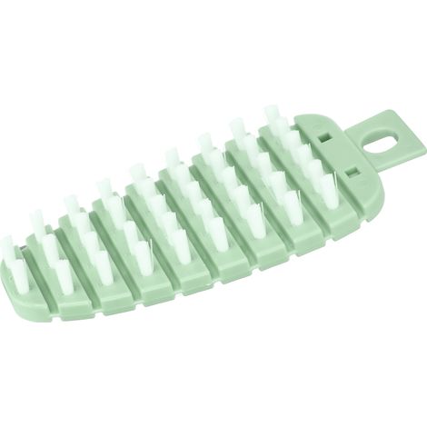 Karottenförmige Gemüsebürste, Kartoffelbürste, Obstreiniger, grüner Küchenschaber (1/5)