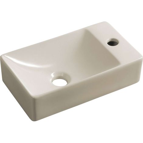 Sapho Small - Margitha Handwaschbecken 38x22 cm, ohne Überlauf, mit Hahnloch, ivory MGT38221 (1/5)