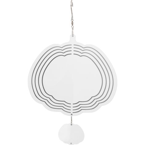 Carillon de Vent Blanc Décoratif Résistant aux Intempéries pour Arbre Mur Lampe Motif Citrouille (1/5)