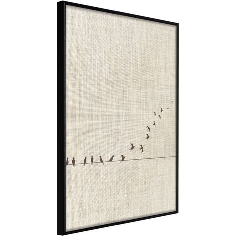 Affiche Murale Encadrée "Learning to Fly" 21 x 30 cm Noir