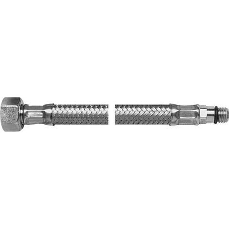 Tubo flessibile per rubinetto in acciaio inox intrecciato con punta corta Viper Plus
