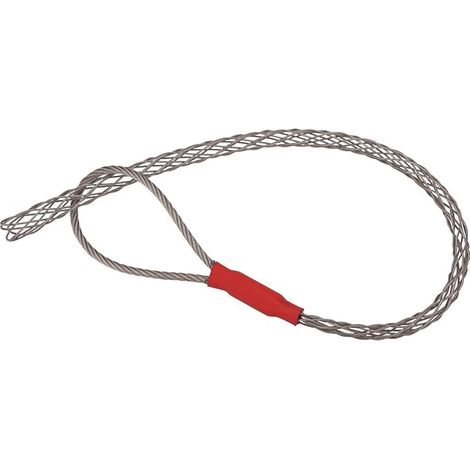 Kit de chaussettes de prise de câble en acier galvanisé antidérapant, ensemble de lassos de prise de câble pour tuyau, fil, prise flexible avec œil en maille et corde rouge (1/5)