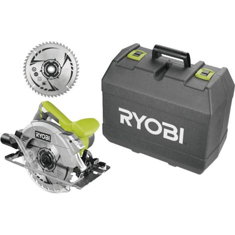 RYOBI Scie circulaire 1600W 66mm - 1 lame 48 dents - 1 lame 24 dents - RCS1600-K2B (1/4)