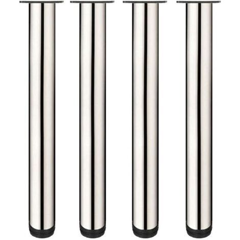 4x Pieds de Meuble Reglable Pieds de Table en Acier Inoxydable avec Vis 50cm (1/5)