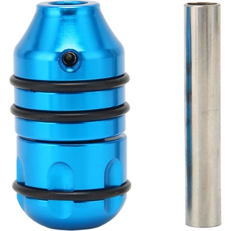 Mandrin auto-bloquant 24mm en alliage d'aluminium électroplaqué pour machine à tatouer, fourniture professionnelle, couleur bleue. (1/5)