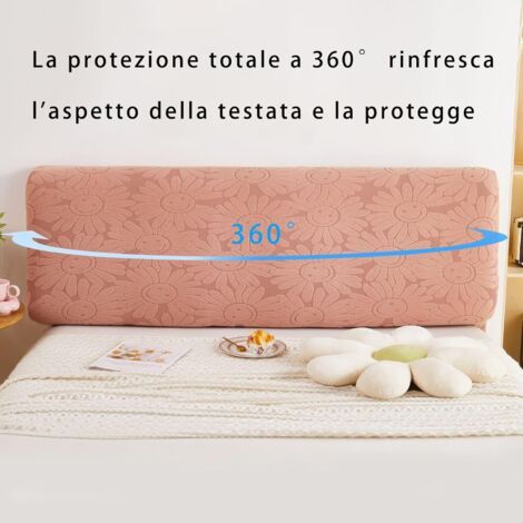 Copriletto matrimoniale CCYKXA da 180 cm, elastico, antipolvere, lavabile, tinta unita rosa. (1/4)