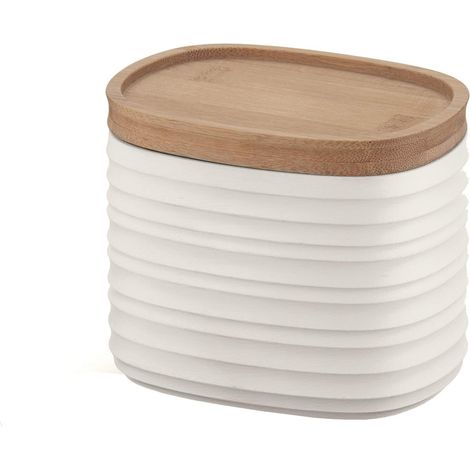 Barattolo multiuso con coperchio in bamboo 12,3 x 9,4 x h11 cm (1/4)