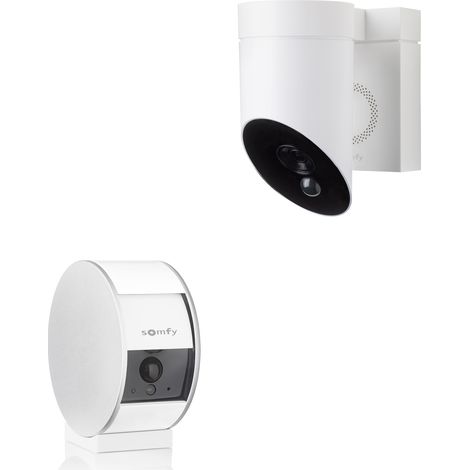 SOMFY 1875252 - 1 caméra intérieure Somfy Indoor Camera et 1 extérieure Somfy Outdoor Camera blanche - Somfy Protect