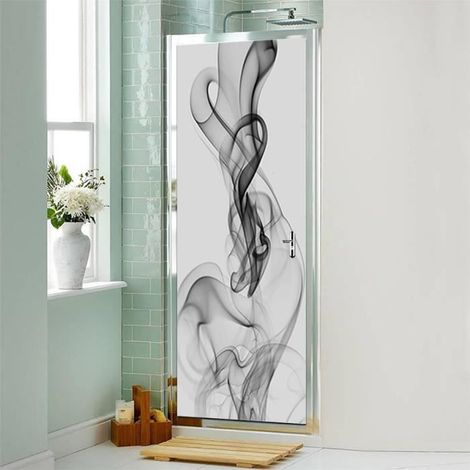 3D Stickers Porte Autocollants de Décoration pour Porte, WOVTE Pvc Trompe L'oeil Mural,Decoration Porte,L(45x200cmx2Pcs),Style G (1/4)
