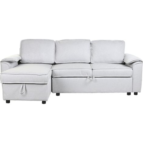 Sofa Cama Poliester 220X153X88 Gris Claro (1/5)