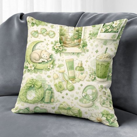 Housse de coussin fleurs décoratives, décoration maison moderne,50×50cm (1/5)