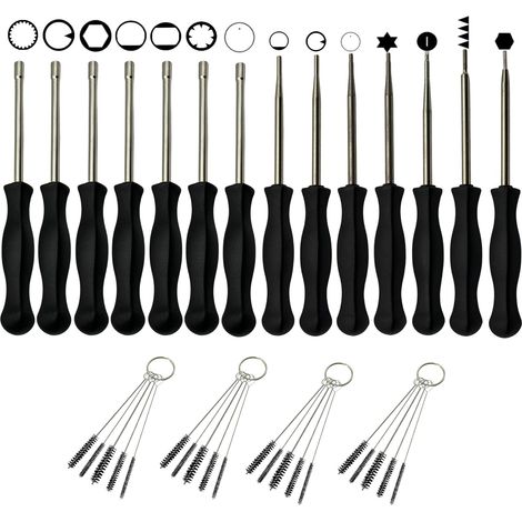Kit 14 pièces Outil de réglage Carburateur, Vis cannelée Acier forgé, Pour tronçonneuse Débroussailleuse Souffleur