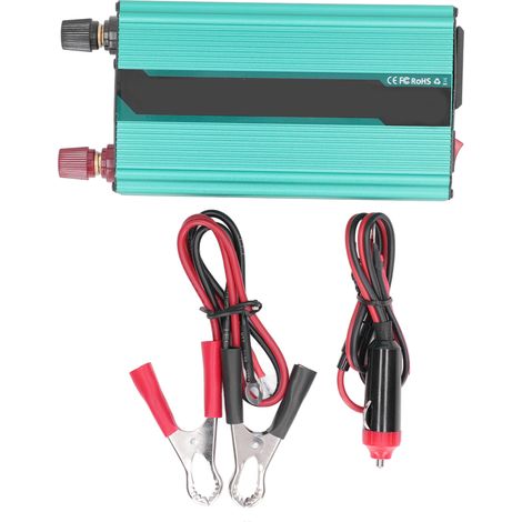 Convertisseur solaire 1000W DC12V-AC220V pour maison, camping-car, industrie - Onduleur électrique vert, adaptateur (1/5)
