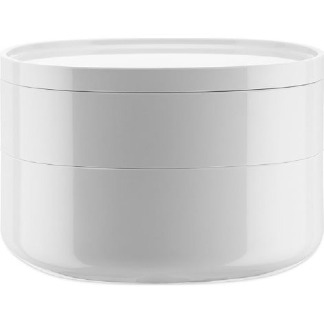 Alessi PL17 W Birillo Contenitore da Bagno, PMMA, Bianco, Acrilico, 18x18x12 cm (1/5)