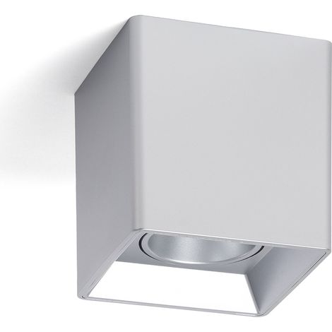 Plafonnier Blanc Jaspe Argent (1/4)