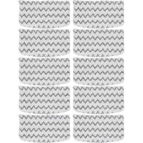 Lingettes de nettoyage en microfibre AURA pour balai vapeur Shark, compatibles avec tous types de surfaces, séchage rapide, lavables en machine, lot de 10. (1/3)