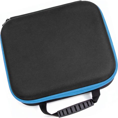 Sac de rangement outillage compact EVA rigide avec poignée pour perceuse sans fil et ciseaux électriques bande bleu clair (1/5)