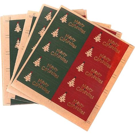 200 selbstklebende Weihnachtsgeschenkaufkleber, verschiedene Sorten