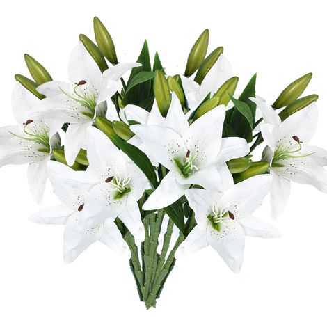 Fleurs Artificielles Extérieur - Résistantes UV - Sans Décoloration - Pour Jardin Balcon Fenêtre - Lot de 5 (1/5)