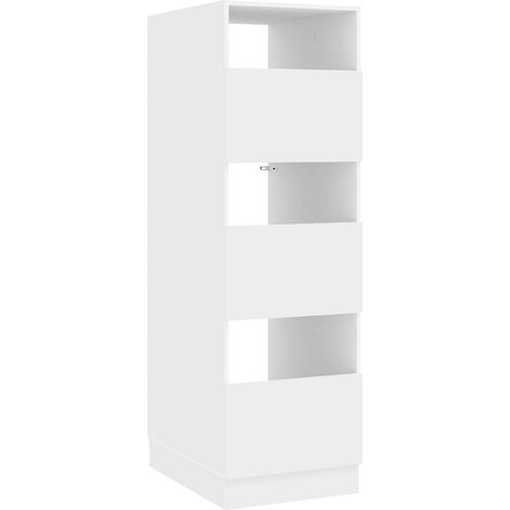 Maison Exclusive - Mobile da lavanderia con archiviazione Bianco Legno multistrato