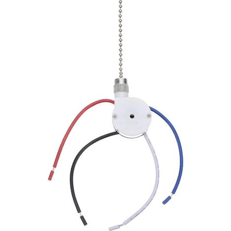 Interrupteur à chaînette à 3 vitesses et 4 fils pour ventilateur de plafond (pièce de rechange) (1/5)