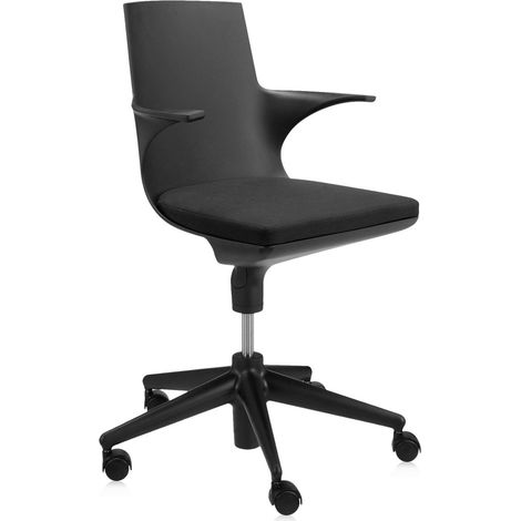 Spoon Chair Fauteuil Pivotant, Polypropylène Noir (1/5)