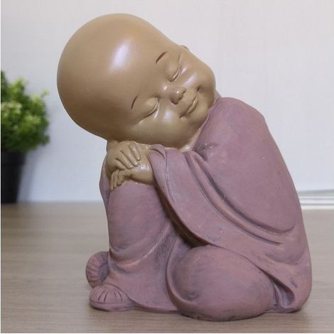 Statuette zen Bouddha 3 - L 11 x l 10 x H 12,3 cm - Livraison gratuite (1/3)