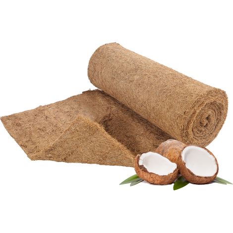 Randaco Kokosmatte 500cm x 50cm 1200g/㎡ Kokosfasermatte, 100% Biologisch, Naturprodukt abbaubar, Winterschutzmatte für Pflanzen (1/4)
