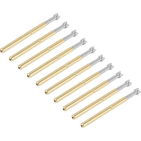 100 unités Broches Pogo Type Q, Connecteurs de Test PCB en Laiton et Acier Inoxydable, 5A, Tête à 4 Griffes, Remplacement Rapide (1/5)