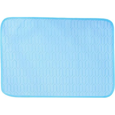 Tragbare Kühlmatte für Hunde aus Eisseide, 100 x 75 cm, praktisch, kompakt, robust, weich, geeignet für Wohnzimmer, Schlafzimmer, Terrasse, Garten, Arbeitsplatz, ältere Katzen